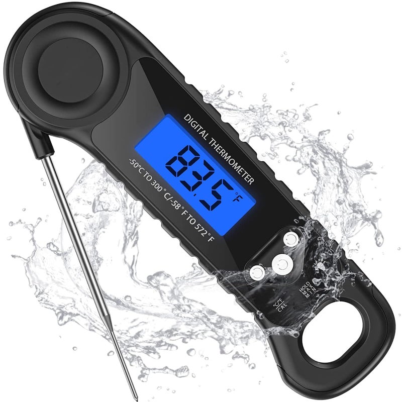 AMMZO Meat Thermometer Digital  Instant Read Food Thermometer - Waterproof w/Backlight for Cooking  Candy  Deep Fry  BBQ  Grill  Smoker and Roast  Camping & Kitchen Essentials - Image 1